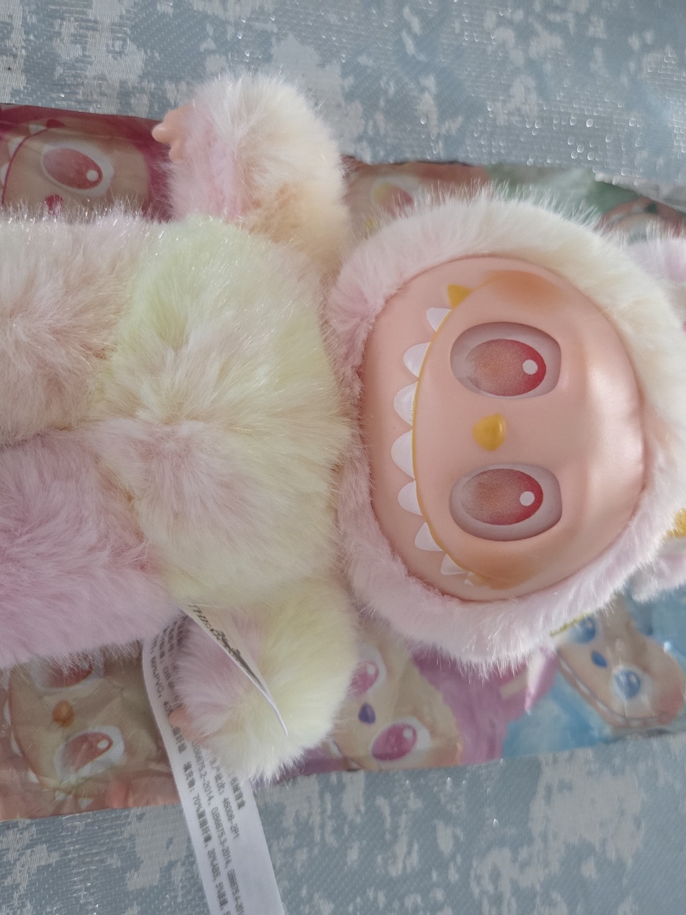Plush Pink Pastel Fuzzy Monster Toy - Soft Cuddly Companion
